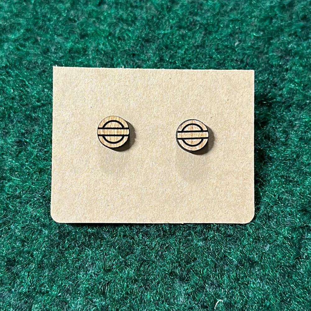 Simple boho wooden stud